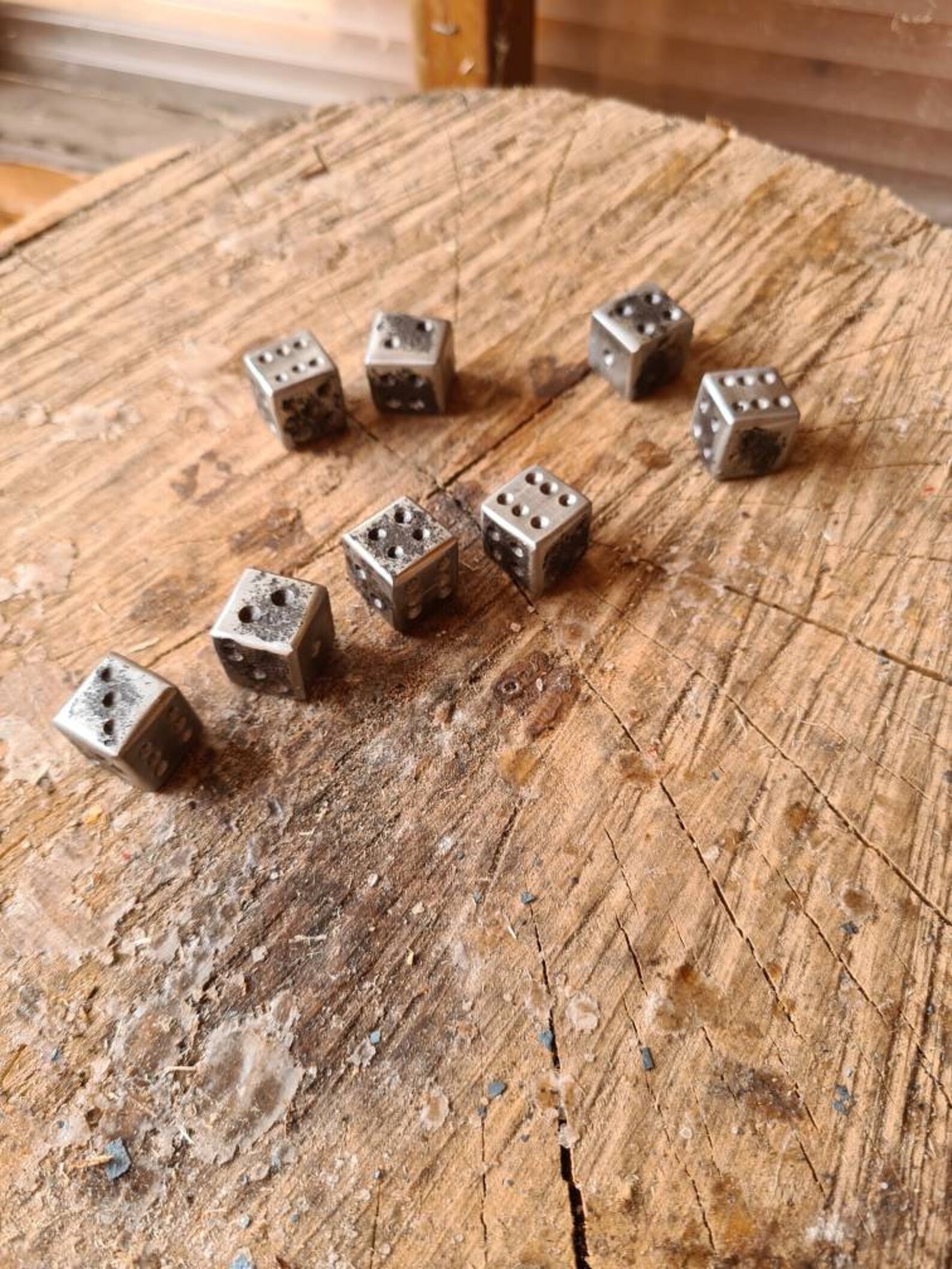 Handmade Metal Dice 16mm Solid Steel Blacksmith Dice Etsy