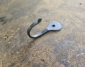 Blacksmith hooks handmade forged hooks rustic wall mounted hat hooks horseshoe nail hooks