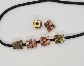 Brass beads copper beads blacksmith beads metal beads For Keys Zipper Pull Luggage Bags Lanyards Paracord EDC