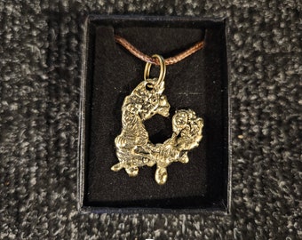 Brass Pendant necklace, keychain blacksmith poured brass keyring metal necklace
