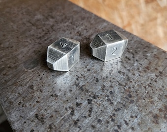 Hand forged steel D4 dice 30mm Solid steel Blacksmith Dice steampunk gambling metal dice fathers gift husband