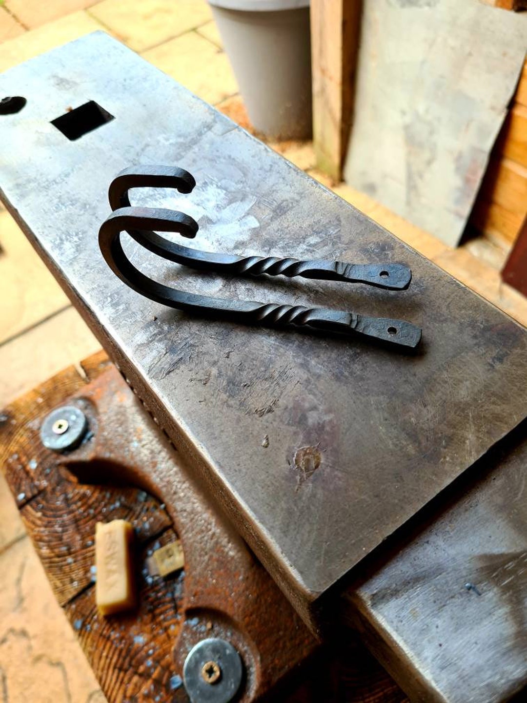 Blacksmith Hooks Jay Hooks Twisted Coat Hooks Handmade Hooks Rustic Wall Mounted Hat