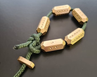Brass Yahtzee travel game. Brass dice game. Travel Yahtzee.