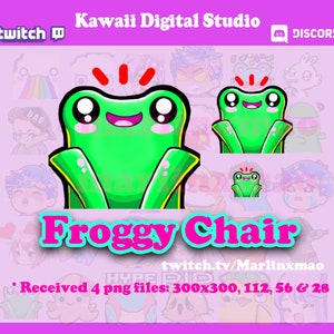 ACN Frog Chair Emotes - Digital Art, Kawaii Art