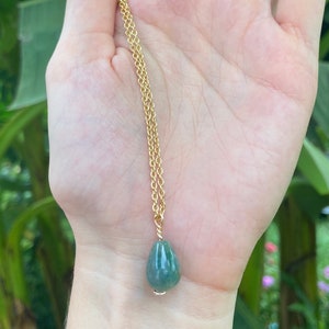 Green aventurine necklace Handmade Crystal Jewelry Healing Crystals Green Aventurine Crystal Necklace Genuine Crystal Jewelry