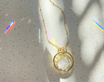 Clear Quartz Necklace Crystal Jewelry Crystal Necklace Raw Quartz Necklace Gold Plated Necklace Quartz Necklace Raw Crystal Jewelry