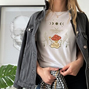 Mushroom Shirt Fairycore Clothing Grunge Fairycore Mushroom Fairy Light Academia Clothing Goblincore Clothing Cottagecore Clothing