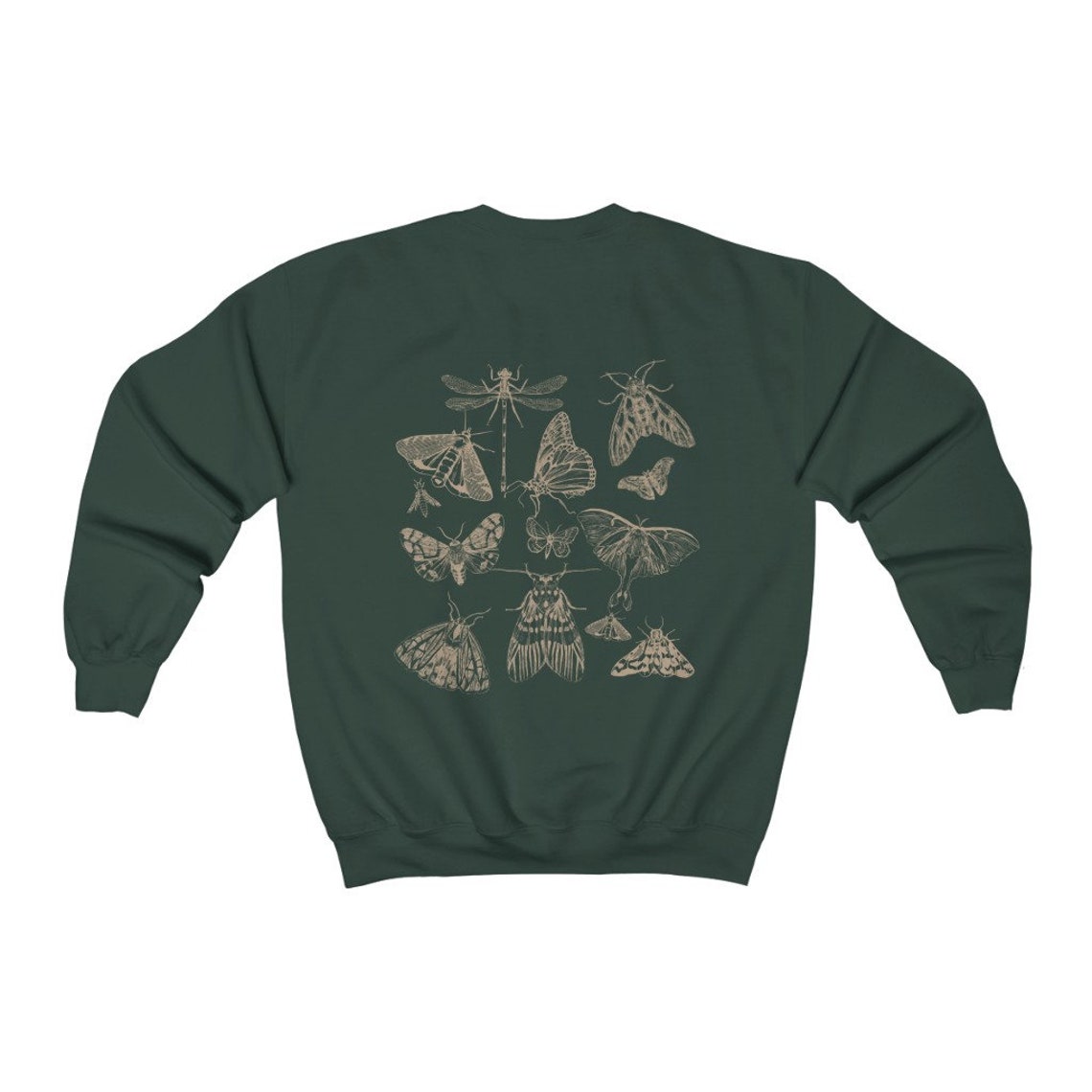 Moth Sweatshirt Goblincore Clothing Cottagecore Clothing - Etsy