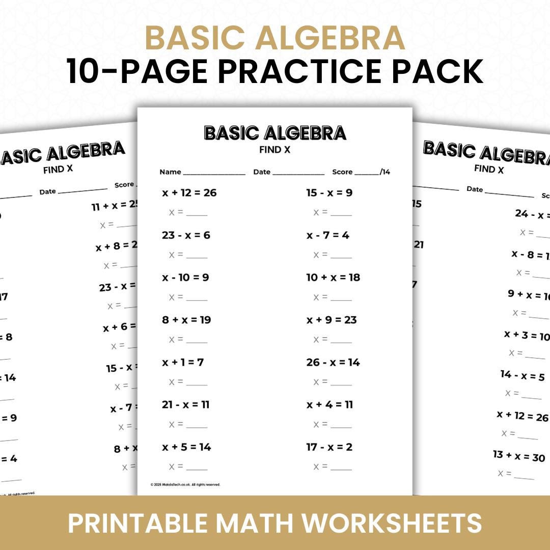Práctica de álgebra - Etsy México, image size:1080x1080