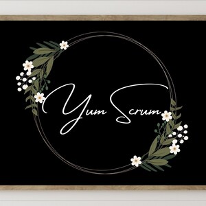 Yum Scrum Print, Druckbare Kunst, Küche Wandkunst, Bauernhaus Stil, Küche Wand Dekor, Küche Humor, Küche Druckbar, Digitaler Download