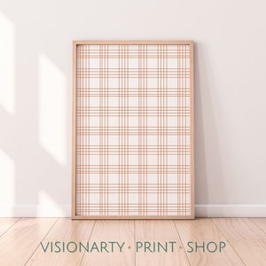 Fall Printable Wall Art, Fall Wall Art, Printable, Plaid Print, Fall Print, Printable Art, Hello Pumpkin Sign, Fall Farmhouse, Fall Decor