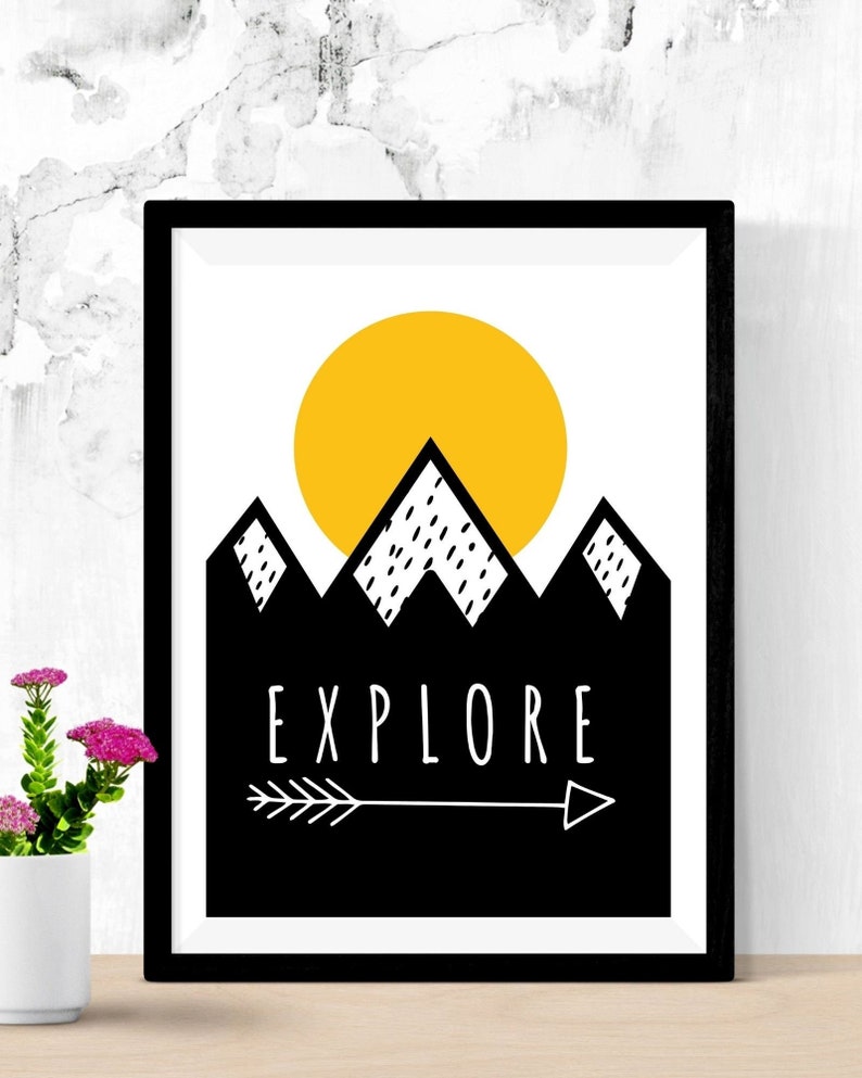 Explore Nursery, Playroom Printable, Neutral Nursery Print, Explore ...