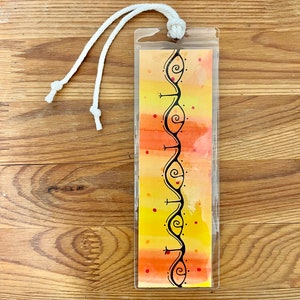Handcrafted bookmark - Colorful paper artwork - Unique gift for book lovers - Hand painted page saver