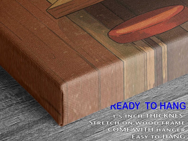 The image is a close-up of a wooden surface with a textured brown finish, and there is a red object on the surface.