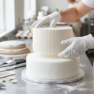 Reeded Kuchen Trennspalten | Hochzeitssäulen | Gestufte Stütze