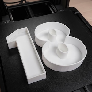 3D Printed Fillable Number Box | Reusable Birthday Party Decor