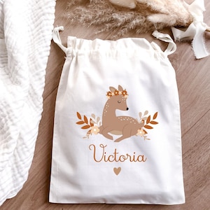 Pochon enfant personnalisé/sac prénom maternelle crèche/ sac change prénom/ sac à goûter personnalisé