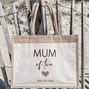 Customizable jute Maman tote bag