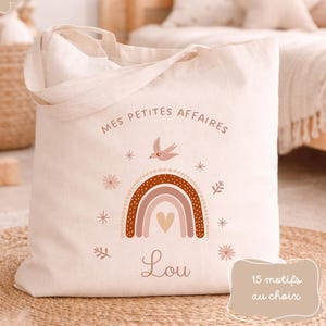 Tote bag personnalisé/sac prénom enfant/ petit sac enfant/ sac bibliothèque/ sac gym/sac crèche ou nounou/ sac affaire de sieste