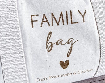CUSTOMIZABLE Family Bag ecru duffel bag