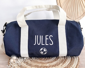 Sac de sport enfant personnalisé bleu marine (sac sport, sac foot, sac piscine)