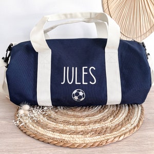 Sac de sport enfant personnalisé bleu marine (sac sport, sac foot, sac piscine)