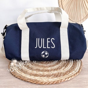 Sac de sport enfant personnalisé bleu marine sac sport, sac foot, sac piscine image 1