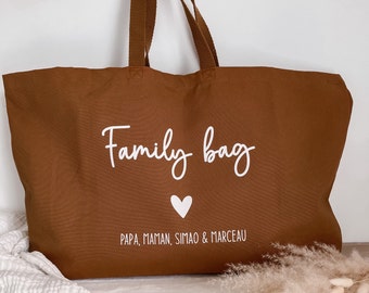 Sac plage XXL Family Bag en coton personnalisable