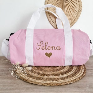 Pink personalized children's sports bag (sports bag, dance bag, swimming pool bag)