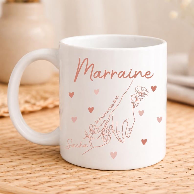 Taza personalizada para mamá / Taza personalizada para abuela / Regalo para el Día de la Madre / Regalo para el Día de la Abuela Marraine