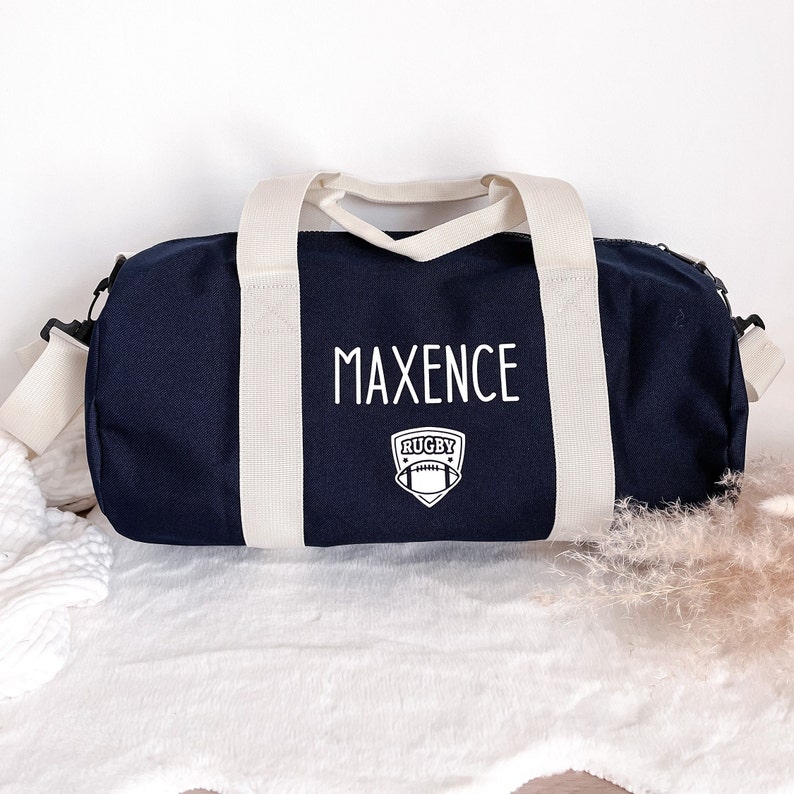 Personalized navy blue children's sports bag sports bag, football bag, swimming pool bag image 3