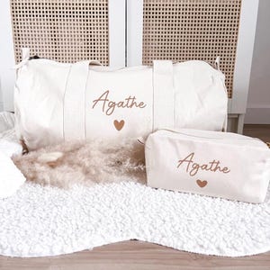 Sac polochon personnalisé écru 100% coton bio bild 2