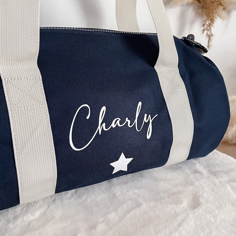 Personalized navy blue children's sports bag sports bag, football bag, swimming pool bag image 4