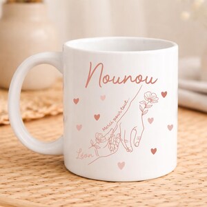 Taza personalizada para mamá / Taza personalizada para abuela / Regalo para el Día de la Madre / Regalo para el Día de la Abuela Nounou