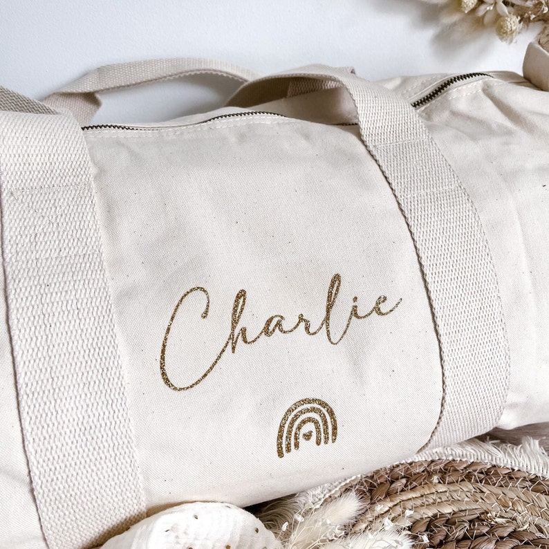 Sac polochon personnalisé écru 100% coton bio bild 4