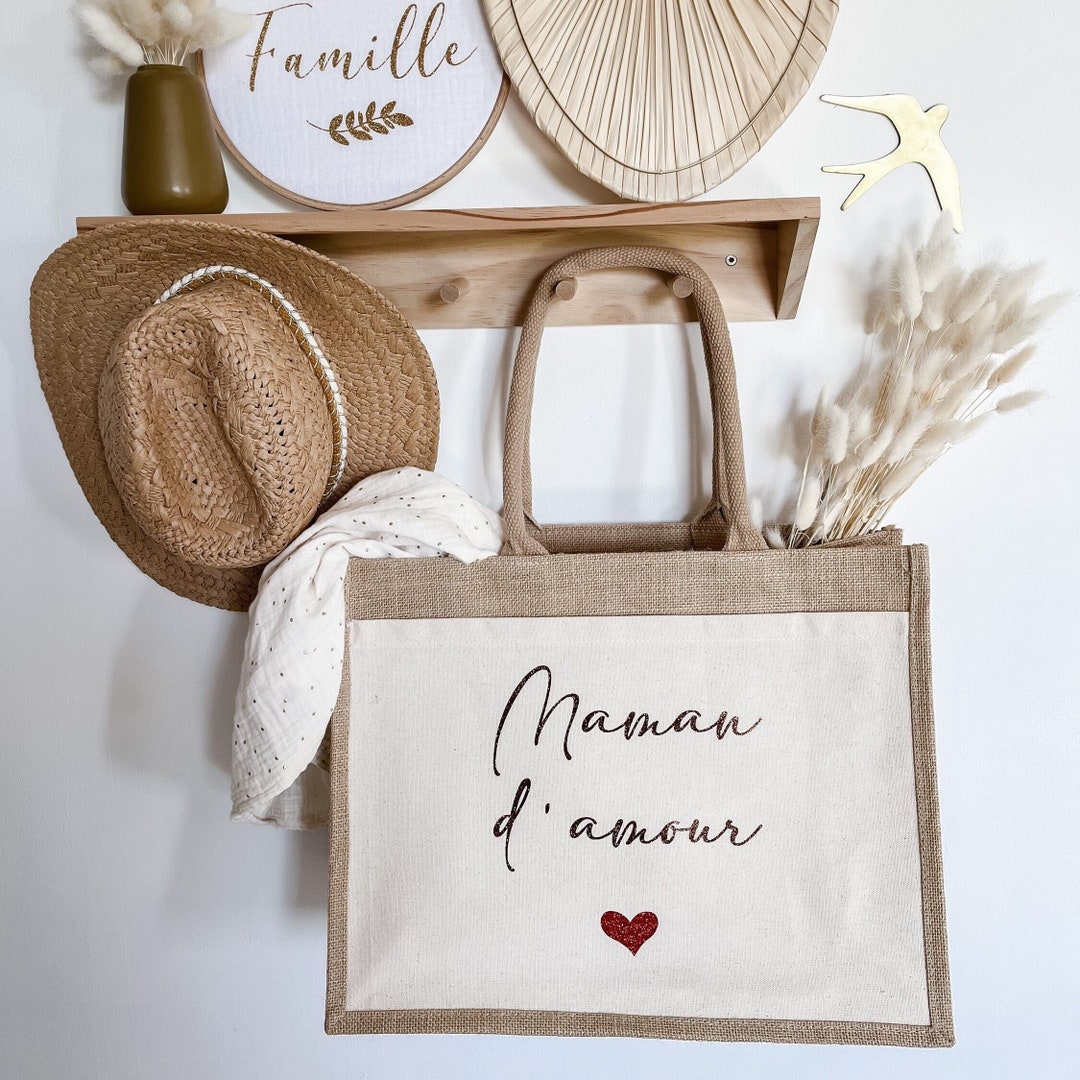 SAC JUTE 100% Coton Avec POCHE INTÉRIEURE Et Fermeture éclair / Personnalisable / Sac En Tissu Tissu épais / Tote Bag Abstrait - France