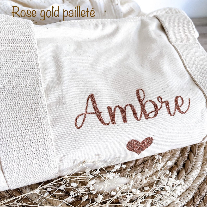 Sac polochon personnalisé écru 100% coton bio bild 5