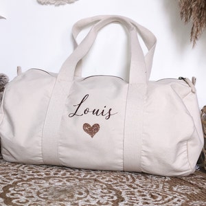Sac polochon personnalisé écru 100% coton bio bild 3