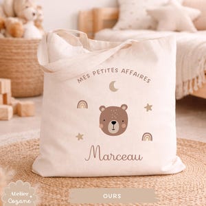 Personalized tote bag/child's name bag/small child's bag/library bag/gym bag/nursery or nanny bag/nap bag Ours