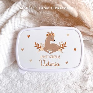 Personalized lunch box (back to school) Faon terracotta