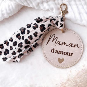 Porte-clés personnalisé Maman léopard / cadeau fête des mères