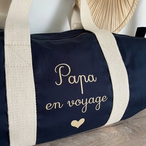 Sac polochon Homme en coton bio personnalisé (Sac sport,Voyage)