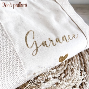 Sac polochon personnalisé écru 100% coton bio bild 7