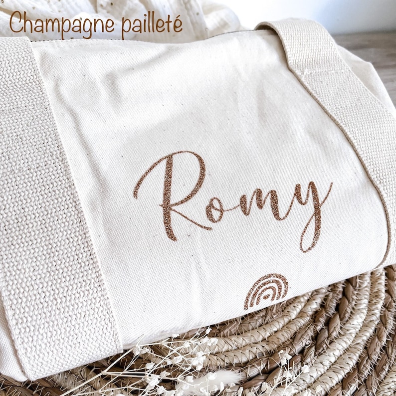 Sac polochon personnalisé écru 100% coton bio bild 6
