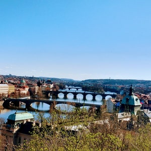 Bridges of Prague, Czech Republic, over river Vltava