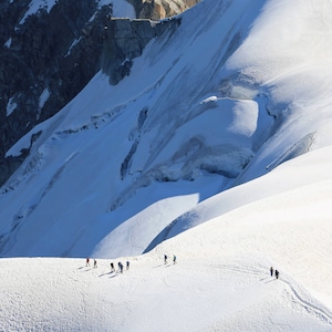 Mont Blanc, view from above. Downloadable Full Color Wall Art Print.