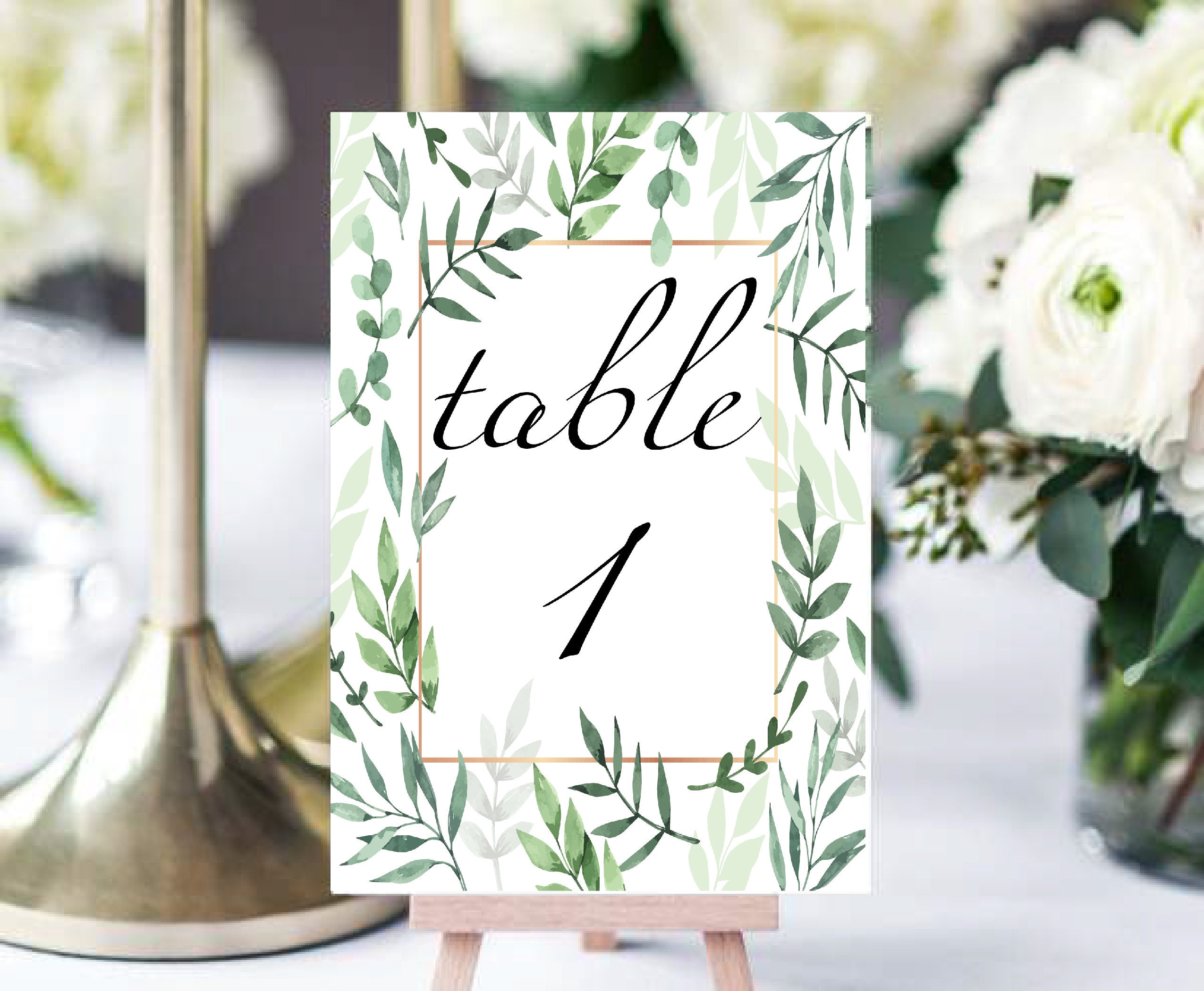 5x7 JPEG Table Numbers 110 Instant Download Printable Etsy