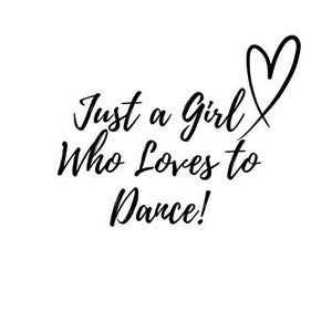 Gewoon een meisje dat graag danst SVG Cricut Print-bestand