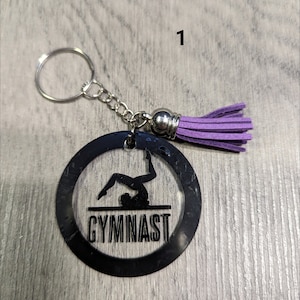 Handmade Gymnast keyring variations