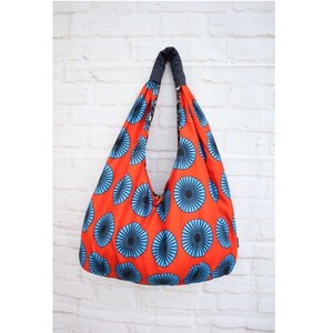 Shopper, beach bag, shopping bag, sports bag, summer bag, shoulder bag - plenty of storage space, African wax print